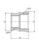 Муфта редукционная SD Forte 1/2″х3/8″ ВВ SF357159 фото - 2