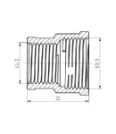 Муфта SD Forte 1/2″ ВВ хром  SF357H2015 фото - 2