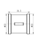 Муфта SD Forte 3/4″ ВВ хром  SF356H20 фото - 2