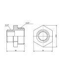 SD Forte Нипель 3/8″Н х 1/4″Н SF35996 фото - 2