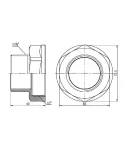 Перехідник Forte 2″Вх1 1/2″З нікельований SF3605040 Thermo Alliance фото - 2