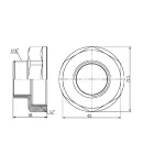 Перехідник Forte 2″Вх1 1/4″З нікельований SF3605032 Thermo Alliance фото - 2