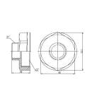 Перехідник Forte 2″Вх1″З нікельований SF3605025 Thermo Alliance фото - 2