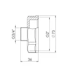 Перехідник Forte 2″Вх3/4″З нікельований SF3605020 Thermo Alliance фото - 2