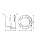 Thermo Alliance Forte Переходник 1 1/2″Вх1 1/4″Н никель SF3604032 фото - 2