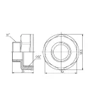 Thermo Alliance Forte Переходник 1 1/2″Вх1″Н никель SF3604025 фото - 2