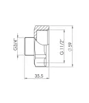 Thermo Alliance Forte Переходник 1 1/2″Вх3/4″Н никель SF3604020 фото - 2