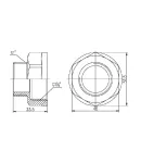 Thermo Alliance Forte Переходник 1 1/4″Вх1″Н никель SF3603225 фото - 2