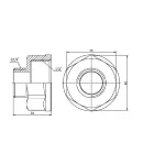 Thermo Alliance Forte Переходник 1 1/4″Вх3/4″Н никель SF3603220 фото - 2