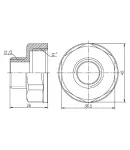 Перехідник Forte 1″Вх1/2″З нікельований SF3602515 Thermo Alliance фото - 2