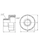 Перехідник Forte 1/2″Вх1/4″З нікельований SF360156 Thermo Alliance фото - 2