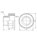 Перехідник Forte 1/2″Вх3/8″З нікельований SF360159 Thermo Alliance фото - 2