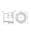 Перехідник Forte 3/4″ВЗ нікельований SF3602020 Thermo Alliance фото - 2