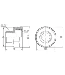 Перехідник Forte 3/8″Вх1/4″З нікельований SF36096 Thermo Alliance фото - 2