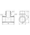 Тройник SD Forte 1/2″ ВНВ SF36415 фото - 2