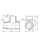 Тройник SD Forte 1/2″ ВНН SF36515 фото - 2