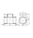 Тройник редукционный SD Forte 3/4″х1/2″х3/4″ ВВ SF362201520 фото - 2