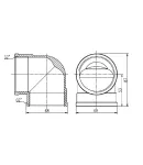 Кут Forte 2″ВВ нікельований SF36850 Thermo Alliance фото - 2