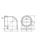 Кут Forte 1 1/4″ВВ нікельований SF36832 Thermo Alliance фото - 2