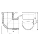 Кут Forte 1/2″ВВ нікельований SF36815 Thermo Alliance фото - 2