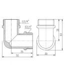 Кут Forte 3/4″ЗЗ нікельований SF37320 Thermo Alliance фото - 2