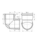 Кут хромований Forte 1/2″ВВ SF368H15 Thermo Alliance фото - 2