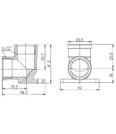Кут настінний Forte 1/2″ВВ нікельований SF37115 Thermo Alliance фото - 2