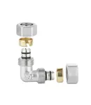 Кут латунний Standart 16х16 нікельований для металопласт. труб SD155W1616 Thermo Alliance фото - 6