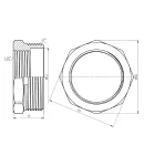 Футорка Forte 2″Зх1 1/2″В нікельована SF3745040 Thermo Alliance фото - 2