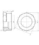 Футорка Forte 1 1/2″З х1″В нікельована SF3744025 Thermo Alliance фото - 2