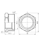 Футорка Forte 1 1/4″Зх1″В нікельована SF3743225 Thermo Alliance фото - 2
