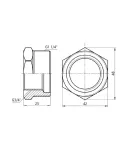 Футорка Forte 1 1/4″Зх3/4″В нікельована SF3743220 Thermo Alliance фото - 2