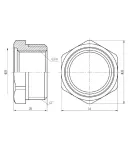 Футорка Forte 1″Зх3/4″В нікельована SF3742520 Thermo Alliance фото - 2