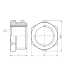 Футорка Forte 1/2″Вх3/4″З нікельована SF3742015 Thermo Alliance фото - 2