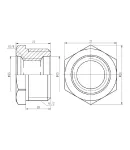 Футорка Forte 1/2″Зх1/4″В нікельована SF374156 Thermo Alliance фото - 2