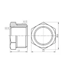 Футорка Forte 1/2″Зх3/8″В нікельована SF374159 Thermo Alliance фото - 2