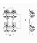 Колектор Icma 1″ 4 виходи, с расходомерами №K013 фото - 2