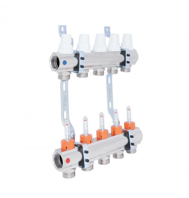 Колектор Icma 1″ 5 виходів, с расходомерами №K013 фото - 1