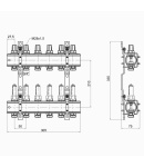 Колектор Icma 1″ 6 виходів, с расходомерами №K013 фото - 2