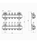 Колектор Icma 1″ 7 виходів, с расходомерами №K013 фото - 2