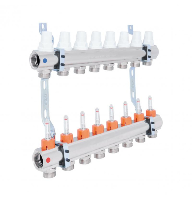 Колектор Icma 1″ 8 виходів, с расходомерами №K013 фото - 1