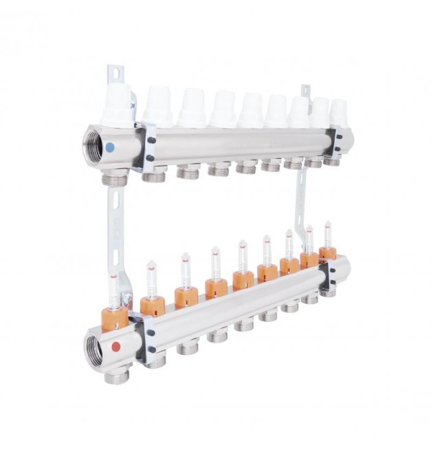 Колектор Icma 1″ 9 виходів, с расходомерами №K013 фото - 1