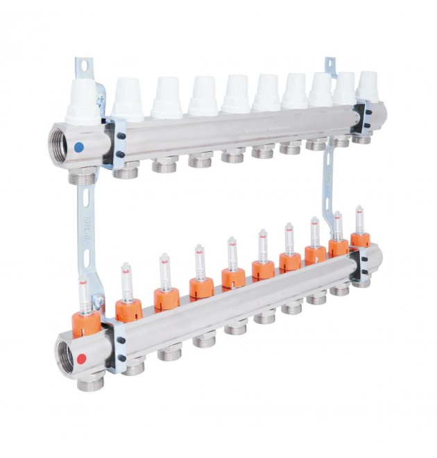 Колектор Icma 1″ 10 виходів, с расходомерами №K013 фото - 1