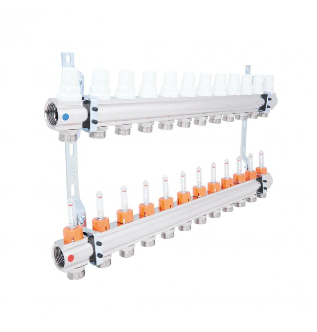 Колектор Icma 1″ 12 виходів, с расходомерами №K013 фото - 1