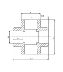 Крестовина PPR Blue Ocean 20×20×20×20 для полипропиленовых труб — фото 2