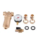 Самопромывной фильтр ICMA №751 с манометром, 3/4″ x 3/4″, для закрытых систем, с накидной гайкой — фото 4