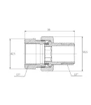 Згін-американка Forte 1″ВЗ нікельований, прямий SF190W25 Thermo Alliance фото - 2
