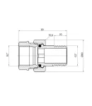 Згін-американка Forte 2″ВЗ нікельований, прямий SF190W50 Thermo Alliance фото - 2