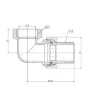 Згін-американка Forte 3/4″ВЗ нікельований, кутовий SF191W20 Thermo Alliance фото - 2