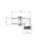 Згін-американка Forte 1″ВЗ нікельований, кутовий SF191W25 Thermo Alliance фото - 2